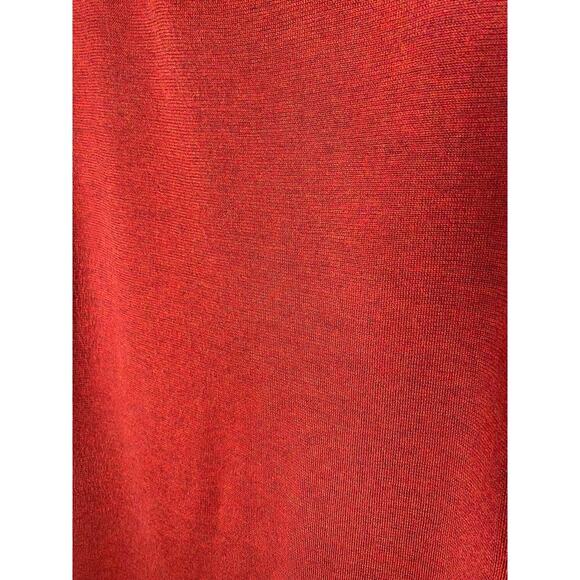 Eileen Fisher Women's Red Merino Wool High Waist Pencil Knit Midi Skirt Stretch - Picture 5 of 7